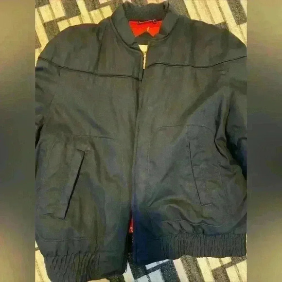 Vintage‎ Mcgregor Winter Men’s Bomber Jacket Navy Blue Size Large Excellent - Picture 14 of 15